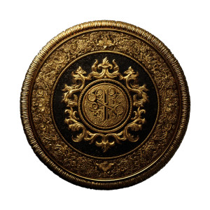 Gold Coin Emblem Vinyl Car Decal Sticker – Waterproof & UV-Resistant 8"