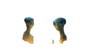 Glowing Aliens Watching Vinyl Car Decal Sticker – Waterproof & UV-Resistant 8"