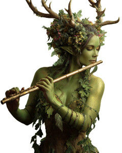 Dryad Flute Player Vinyl Car Decal Sticker – Waterproof & UV-Resistant 8"