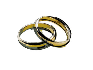 Wedding Rings Vinyl Car Decal Sticker – Waterproof & UV-Resistant 8"