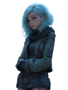 Space Opera Girl Vinyl Car Decal Sticker – Waterproof & UV-Resistant 8"