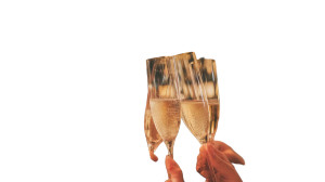 Champagne Toast Vinyl Car Decal Sticker – Waterproof & UV-Resistant 8" Champagne Toast Vinyl Car Decal Sticker – Waterproof & UV-Resistant 8"
