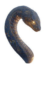 Golden Dragon Snake Vinyl Car Decal Sticker – Waterproof & UV-Resistant 8"