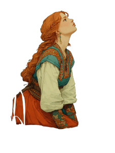 Slavic Mermaid Vinyl Car Decal Sticker – Waterproof & UV-Resistant 8"