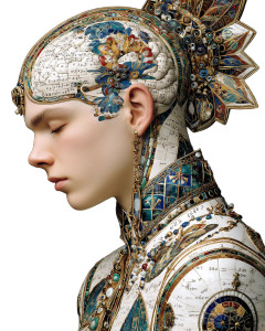 Surreal Brain Armor Vinyl Car Decal Sticker – Waterproof & UV-Resistant 8"