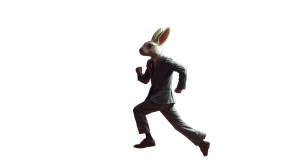 Rabbit Suit Sprinter Vinyl Car Decal Sticker – Waterproof & UV-Resistant 8"