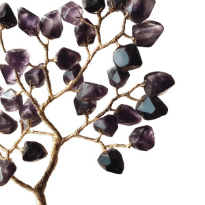 Amethyst Crystal Tree Vinyl Car Decal Sticker – Waterproof & UV-Resistant 8"