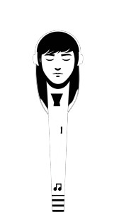 Music Lover Pictogram Vinyl Car Decal Sticker – Waterproof & UV-Resistant 8"