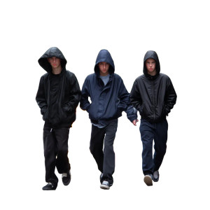 Teenagers In Hoods Vinyl Car Decal Sticker – Waterproof & UV-Resistant 8" Teenagers In Hoods Vinyl Car Decal Sticker – Waterproof & UV-Resistant 8"