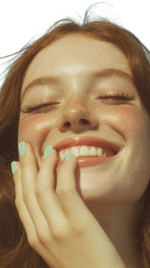 Smiling Slavic Girl V2 Vinyl Car Decal Sticker – Waterproof & UV-Resistant 8"