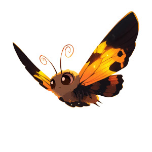 Anime Butterfly Vinyl Car Decal Sticker – Waterproof & UV-Resistant 8"