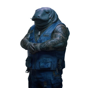Gangster Tardigrade Vinyl Car Decal Sticker – Waterproof & UV-Resistant 8"
