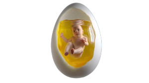 Surreal Egg Baby Vinyl Car Decal Sticker – Waterproof & UV-Resistant 8"