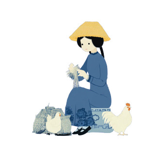 Girl Crafting Porcelain Vinyl Car Decal Sticker – Waterproof & UV-Resistant 8"