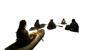 Jungle Kayak Horror Vinyl Car Decal Sticker – Waterproof & UV-Resistant 8"