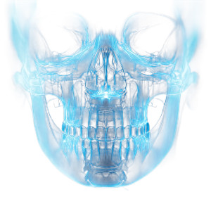 X-Ray Human Face Vinyl Car Decal Sticker – Waterproof & UV-Resistant 8"