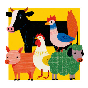 Farm Animals Illustration Vinyl Car Decal Sticker – Waterproof & UV-Resistant 8" Farm Animals Illustration Vinyl Car Decal Sticker – Waterproof & UV-Resistant 8"