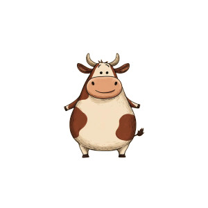Cute Cartoon Cow V3 Vinyl Car Decal Sticker – Waterproof & UV-Resistant 8" Cute Cartoon Cow V3 Vinyl Car Decal Sticker – Waterproof & UV-Resistant 8"