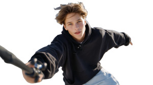 Skateboarding Teen Vlogger Vinyl Car Decal Sticker – Waterproof & UV-Resistant 8"