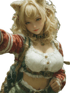 Anime Cat Girl V48 Vinyl Car Decal Sticker – Waterproof & UV-Resistant 8"