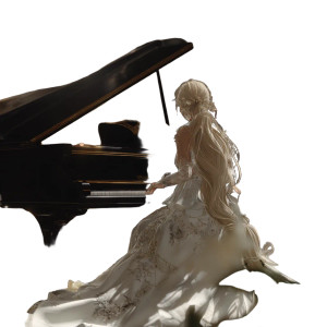 Blonde Pianist Vinyl Car Decal Sticker – Waterproof & UV-Resistant 8" Blonde Pianist Vinyl Car Decal Sticker – Waterproof & UV-Resistant 8"