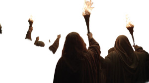 Protesting Medieval Peasants Vinyl Car Decal Sticker – Waterproof & UV-Resistant 8"