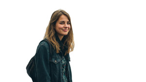 Confident German Woman Vinyl Car Decal Sticker – Waterproof & UV-Resistant 8"