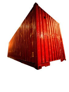 Red Shipping Container Vinyl Car Decal Sticker – Waterproof & UV-Resistant 8"