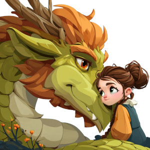 Girl And Dragon V13 Vinyl Car Decal Sticker – Waterproof & UV-Resistant 8"