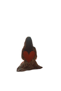 Girl With Balloon Heart Vinyl Car Decal Sticker – Waterproof & UV-Resistant 8"