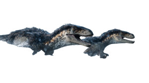 Young Mussaurus Running Vinyl Car Decal Sticker – Waterproof & UV-Resistant 8"