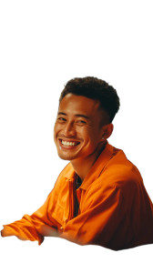 Happy Indonesian Worker Vinyl Car Decal Sticker – Waterproof & UV-Resistant 8"