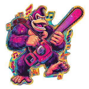 Donkey Kong Chainsaw Vinyl Car Decal Sticker – Waterproof & UV-Resistant 8"