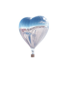 Chrome Heart Balloon Vinyl Car Decal Sticker – Waterproof & UV-Resistant 8"