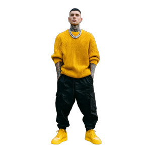 Stylish Tattooed Model Vinyl Car Decal Sticker – Waterproof & UV-Resistant 8"