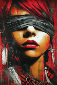 Graffiti Native Portrait Vinyl Car Decal Sticker – Waterproof & UV-Resistant 8"