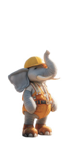 Elephant Mascot Builder Vinyl Car Decal Sticker – Waterproof & UV-Resistant 8" Elephant Mascot Builder Vinyl Car Decal Sticker – Waterproof & UV-Resistant 8"