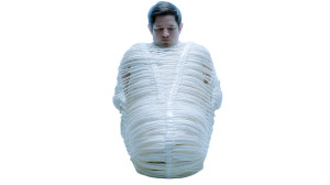 Cocooned Man Vinyl Car Decal Sticker – Waterproof & UV-Resistant 8"