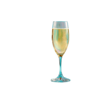 Champagne Glass V2 Vinyl Car Decal Sticker – Waterproof & UV-Resistant 8"