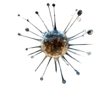 Translucent Microorganism Vinyl Car Decal Sticker – Waterproof & UV-Resistant 8"