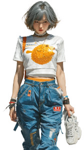 Japanese Girl Portrait V10 Vinyl Car Decal Sticker – Waterproof & UV-Resistant 8"