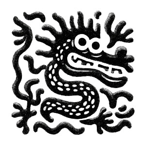 Friendly Japanese Dragon Vinyl Car Decal Sticker – Waterproof & UV-Resistant 8"