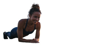 Athletic Woman Planking Vinyl Car Decal Sticker – Waterproof & UV-Resistant 8"