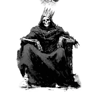 Cultist Skeleton King Vinyl Car Decal Sticker – Waterproof & UV-Resistant 8"