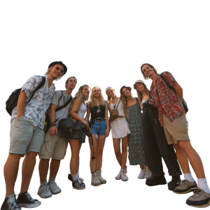 Tourists At Skytree Vinyl Car Decal Sticker – Waterproof & UV-Resistant 8"