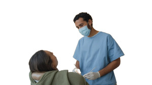 Latino Dentist Working Vinyl Car Decal Sticker – Waterproof & UV-Resistant 8"