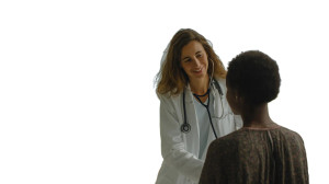 Doctor Examining Patient Vinyl Car Decal Sticker – Waterproof & UV-Resistant 8"