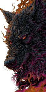 Psychedelic Wolf Vinyl Car Decal Sticker – Waterproof & UV-Resistant 8"