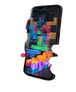 Ar Tetris Game Vinyl Car Decal Sticker – Waterproof & UV-Resistant 8"