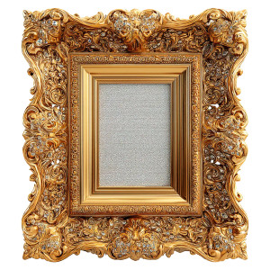 Ornate Gold Frame V2 Vinyl Car Decal Sticker – Waterproof & UV-Resistant 8"